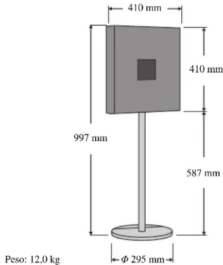 410 mm 410 mm 997 mm 587 mm Peso: 12.0 kg Φ 295 mm