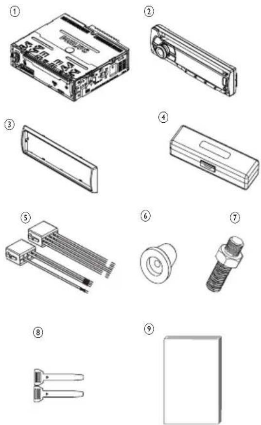 Exploded view diagram of electronic components with numbered labels for identification