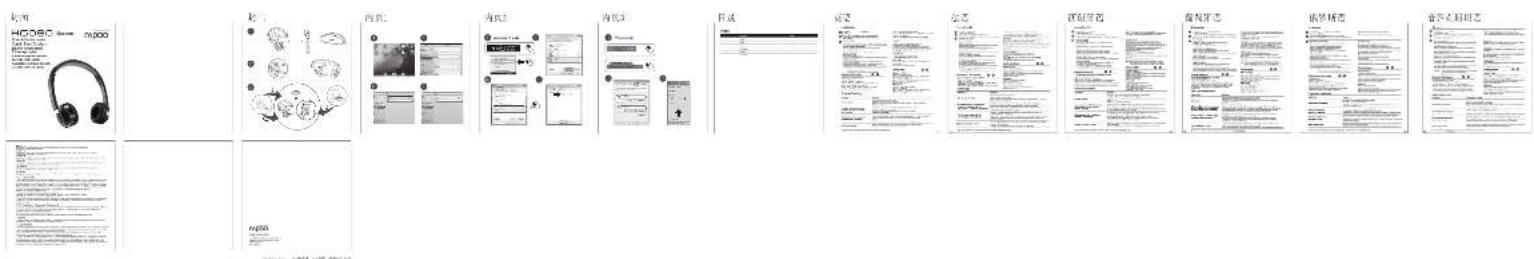 Scanned document page with multiple sections including audio, video, image, and text blocks in Chinese, arranged in a grid layout.