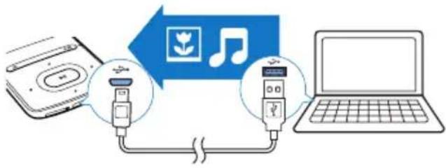 PHILIPS Azure 4GB - Transfert de musique sur le lecteur - 1