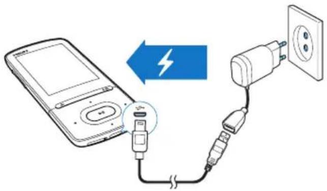 PHILIPS Azure 4GB - Charge au moyen de l'adaptateur CA/CC USB - 1