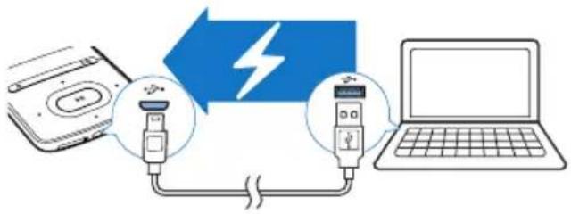 PHILIPS Azure 4GB - Charge par le biais d'un ordinateur - 1