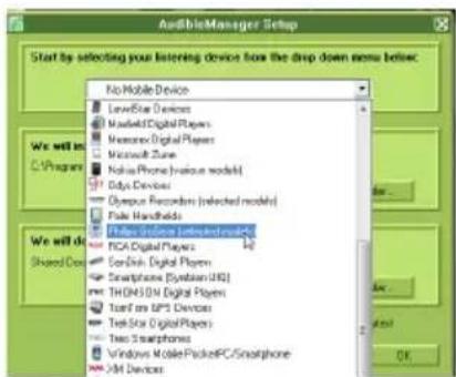 PHILIPS Azure 4GB - Installation d'AudibleManager sur le PC - 1