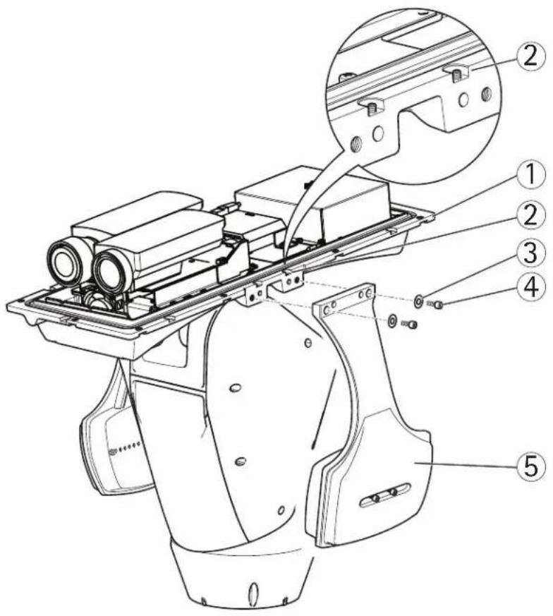Technical diagram of a device with numbered parts, showing internal components and assembly structure.