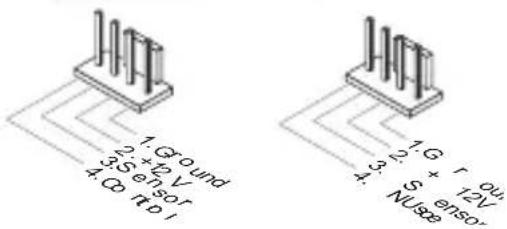 1. Ground 2. +2V 3. Sensor 4. Q Tto 1 1. G - 1 0Hz 3. NS - 1/2V NUSB