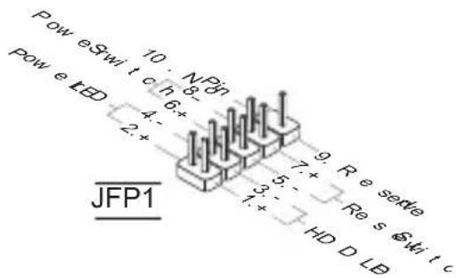 Pow eSwi t c n 8. Pow e LED 4. 2.+ 9. Re sette 7.+ 5. Re s SWi t c 3. HD D LB JFP1