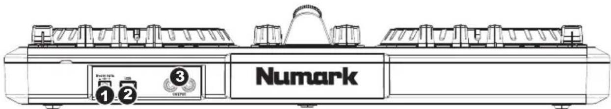NUMARK IDJ3 - VISTA DEL PANEL TRASERO - 1