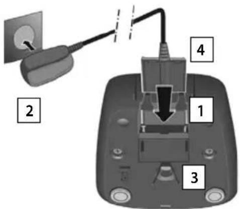 GIGASET R630H PRO - Raccordement du chargeur - 1