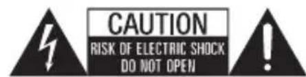 CAUTION RISK OF ELECTRIC SHOCK DO NOT OPEN