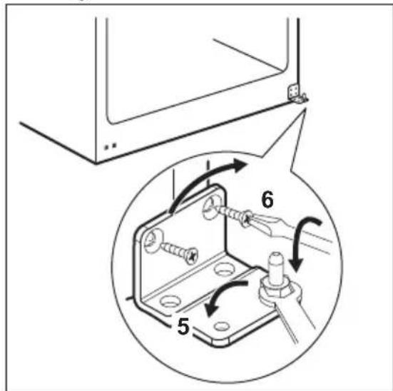 Technical diagram showing a mechanical assembly with numbered components and directional arrows indicating motion or assembly steps.