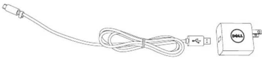 DELL Venue 8 Pro - Adaptateur d'alimentation de 10 W et câble micro-USB - 1