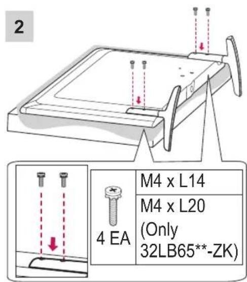 2 M4 x L14 M4 x L20 (Only 32LB65**-ZK) 4 EA