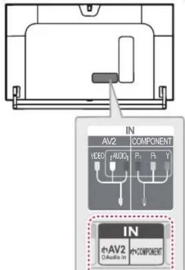 IN AV2 COMPONENT VIDEO rAUDIO3 P1 P5 Y IN AV2 DAudio in +COMPONENT