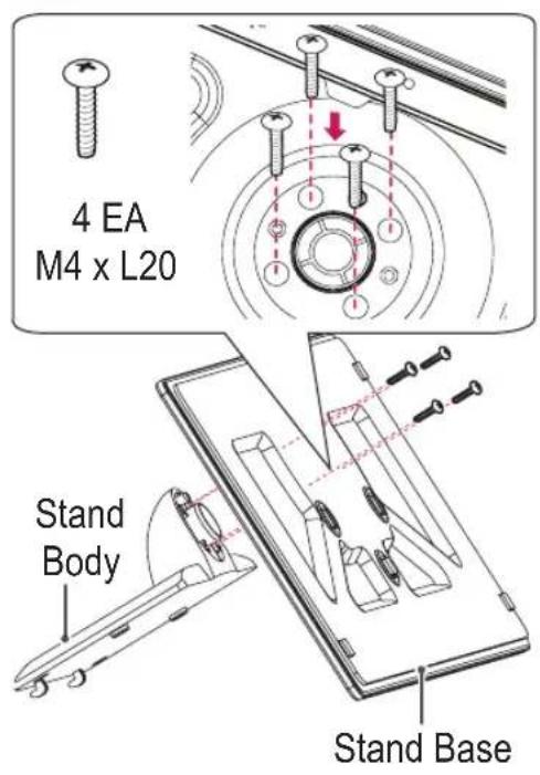 4 EA M4 x L20 Stand Body Stand Base