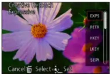 Creative Vnetouch Expressive EXPS RETR HKEY LKEY SEPI Cancel Select Set