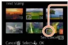 Text Stamp 13 14 15 16 1 Set-Cancel Cancel Select OK
