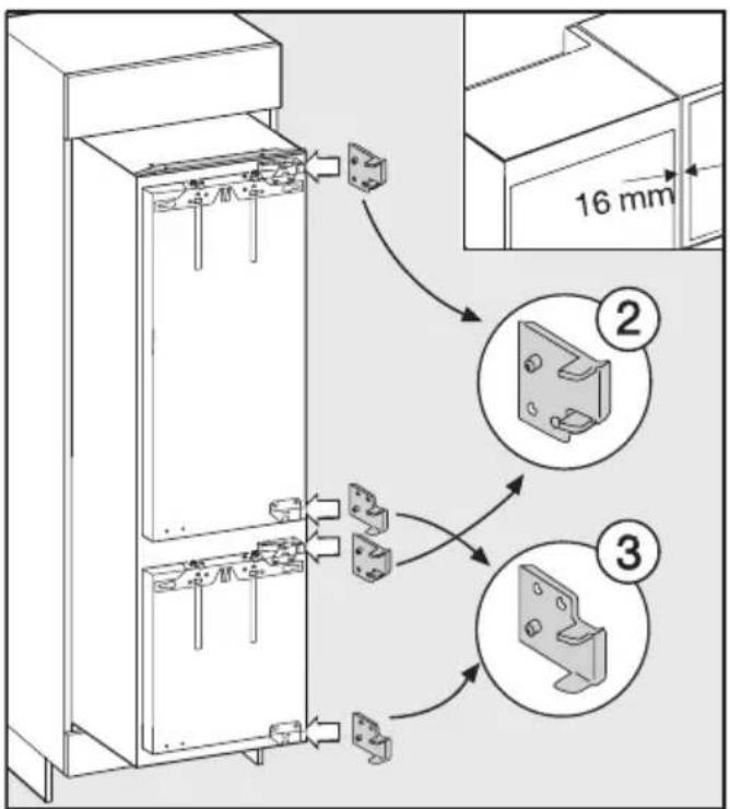 MIELE KFN 37692 iDE - Uniquement pour les parois d'armoire d'une épaisseur de 16 mm : - 1