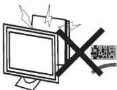 Illustration of a computer monitor with a 'X' symbol crossed out, next to a circuit board (no text or symbols present)