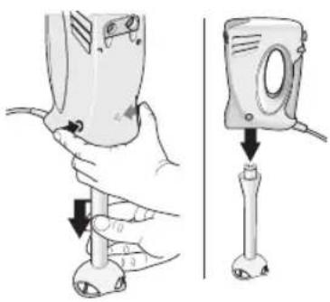 Illustration of a hand holding a small electronic device with a close-up view of its internal components (no text or symbols present)