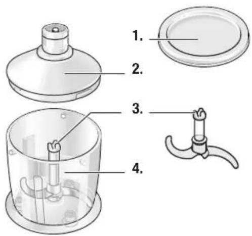 Technical diagram of a mechanical device with numbered parts for identification