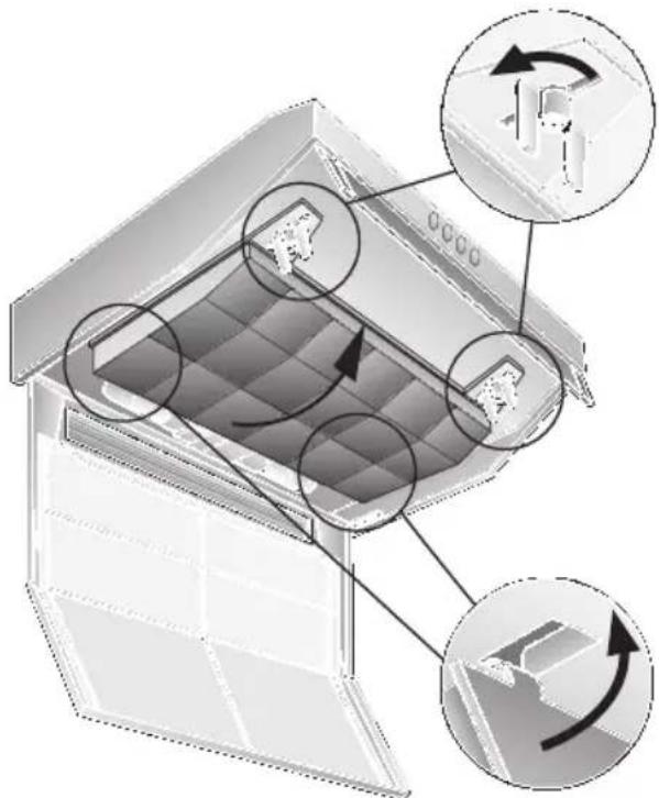 Diagram illustrating airflow or movement in a storage or ventilation system with labeled components and directional arrows