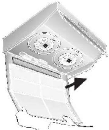 NEFF D1613N0 - Aus- und Einbauen des Vlies-Fettfilters: - 2