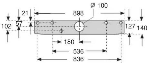 21 102 57 898 Ø 100 127 140 180 536 836