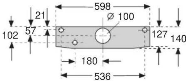 598 21 102 57 Ø 100 127 140 180 536