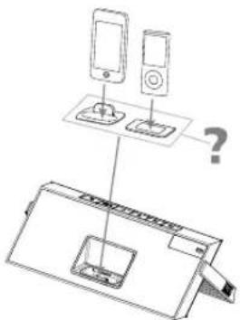 ALTEC LANSING IMT620 - Colocación y extracción de adaptadores para iPhone e iPod - 1