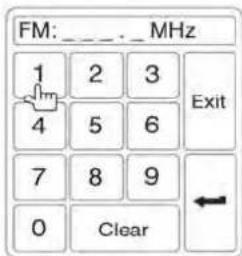 FM: ____.MHz 1 2 3 4 5 6 7 8 9 0 Clear Exit