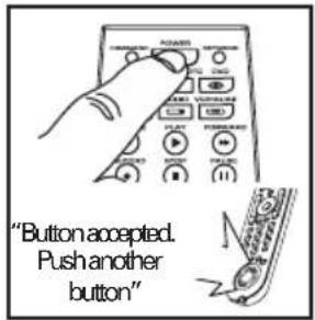 "Button accepted. Push another button"