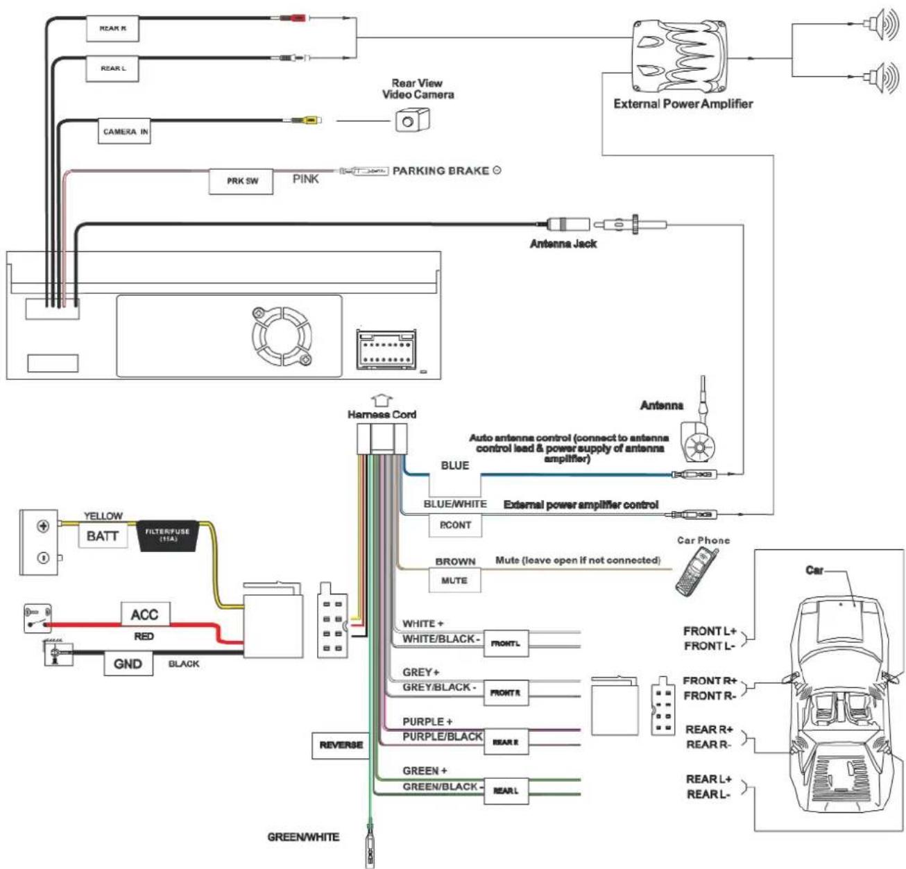 AUDIOVOX VME 9114 TS - Wiring Diagram - 1