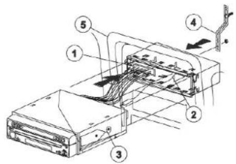 Technical diagram of an electronic device with numbered components and labeled parts