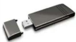 Exterior view of a black USB flash drive with a separate internal component (no text or symbols visible).