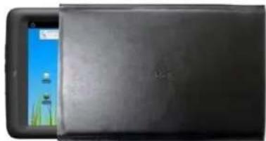 Black rectangular device with a small screen showing a small icon, no visible text or symbols on the device itself.
