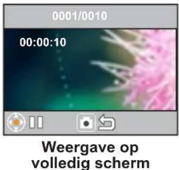 0001/0010 00:00:10 Weergave op volledig scherm