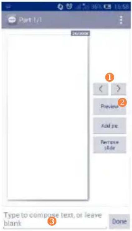 Part 1/1 24/0006 ① < > Previous Add pie Paste or slide ② Type to compose text, or leave blank Done