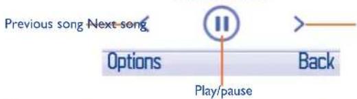 Previous song Next song Options Back Play/pause
