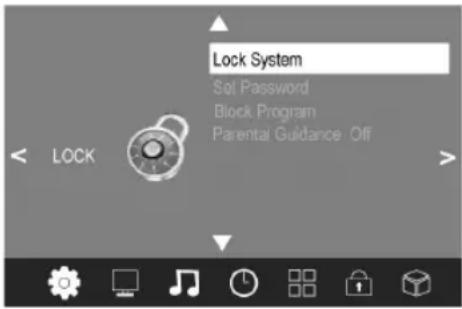Lock System Set Password Block Program Parental Guidance Off