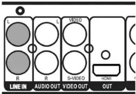LINE IN AUDIO OUT VIDEO OUT HDMI OUT