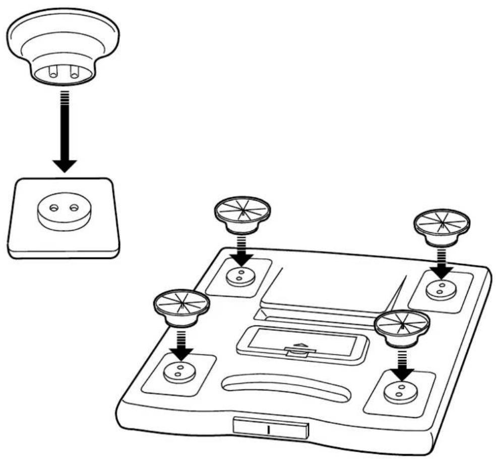 Diagram showing a device with a ceiling lamp and a multi-panel display, illustrating the setup for lighting or installation.