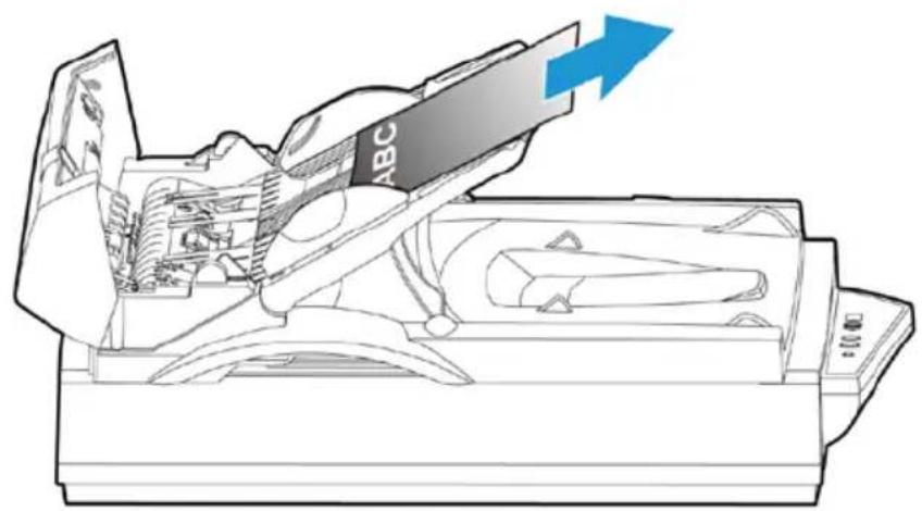 Technical diagram of a mechanical assembly with internal components and directional arrow (no text or symbols)