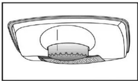 Technical line drawing of a mechanical component with a central cylindrical feature and flange (no text or symbols).