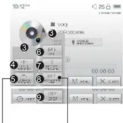 10:12 VOICE MOSCOCAMA 64 k. OFF 3 RECORD OFF OFF OFF OFF M HOU X CLOSE 00:00:00 M HOU X CLOSE