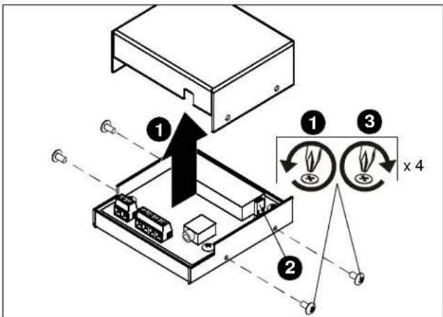 Diagram showing a device assembly with labeled components and a magnified view of a multi-pin connector with light bulb symbols.