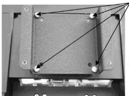 Close-up of a mechanical component with mounting holes and connecting lines (no visible text or symbols)