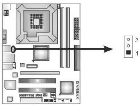 Diagram of a computer motherboard layout with labeled components and directional arrow indicating assembly or connection.