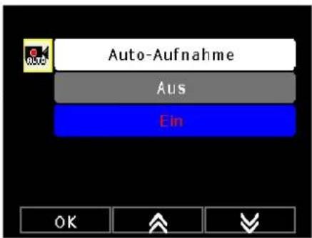 Auto-Aufnahme Aus Ein OK