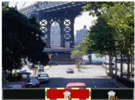 Exterior view of a modern high-speed railway bridge over a city street with trees and parked cars (no signage or text visible)