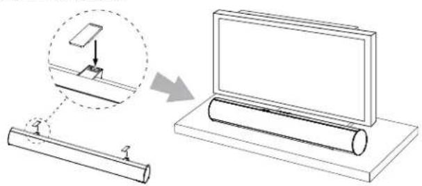 Diagram illustrating a device setup with a magnified view of a small object placed on a cylindrical component, showing structural change.